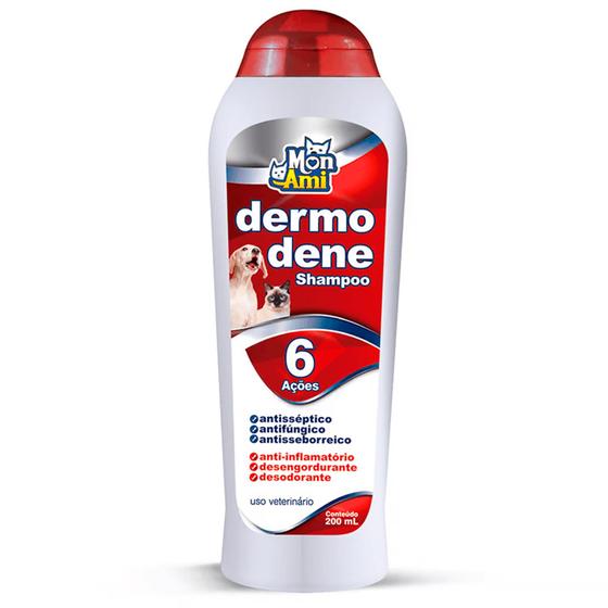 Imagem de Shampoo Para Cães e Gatos Dermodene 6 ações Mon Ami 200ml