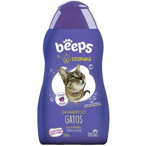 Imagem de Shampoo para Gatos Extrato de Aveia 500 ml Beeps