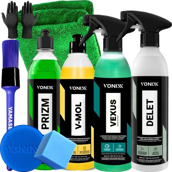 Imagem de Shampoo Para Veículo Kit Vonix Shampoo Desengraxante Vonixx Produto Para Lavar Carro Líquido Em Frasco Com Aroma Cereja