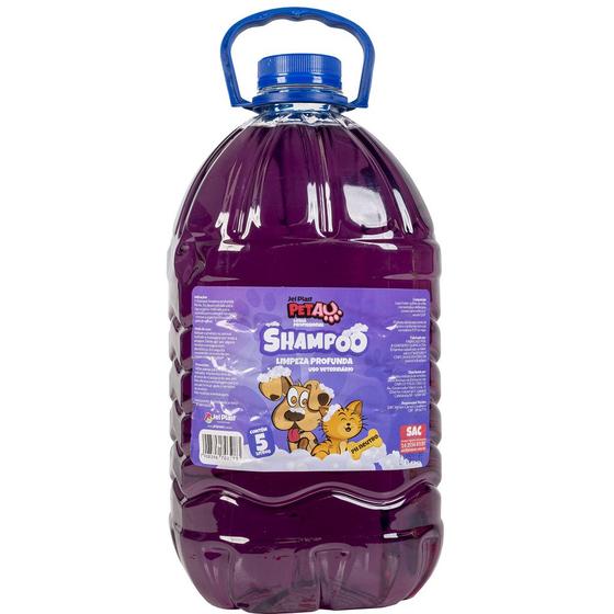 Shampoo Pet Limpeza Profunda 5 Litros Cachorro e Gato Jel Plast