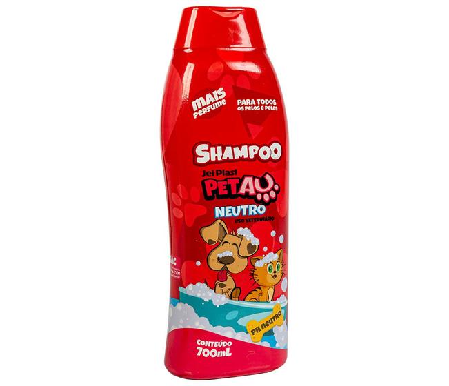 Shampoo Pet Neutro Cães e Gatos Jel Plast Pet Au 700ml Outros Pet