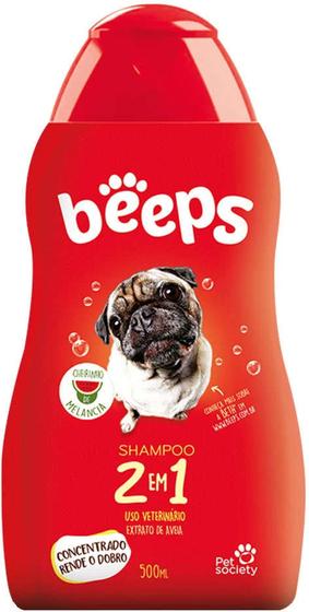 Imagem de Shampoo Pet Society Beeps 2 em 1 - 500ml