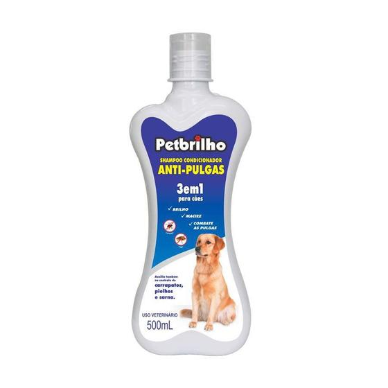 Imagem de Shampoo Petbrilho Para Cães Antipulgas 3 em 1