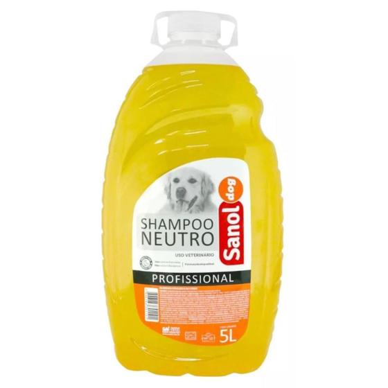 Imagem de Shampoo Profissional Neutro 5L Sanol para Cães e Gatos