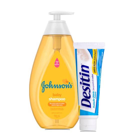 Imagem de Shampoo Regular Johnsons Baby 750 ml + 1Cremes Preventivos de Assadura Desitin 113g