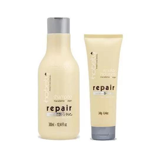 Imagem de Shampoo Repair Line 300ml + Emulsão Hidratante 240g Hobety