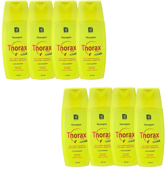 Imagem de SHAMPOO RESTAURADOR CAPILAR TNORAX SEM SAL 250ml NATUFLORES KIT 8UN