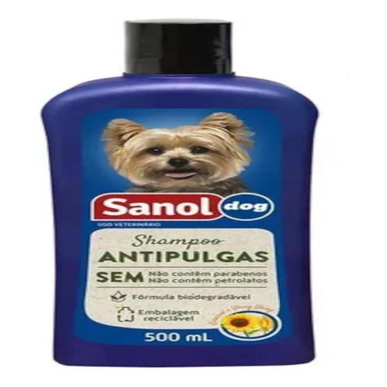 Shampoo Sanol Dog Antipulgas para Cães Biodegradável 500ml Outros Pet Shop Magazine Luiza