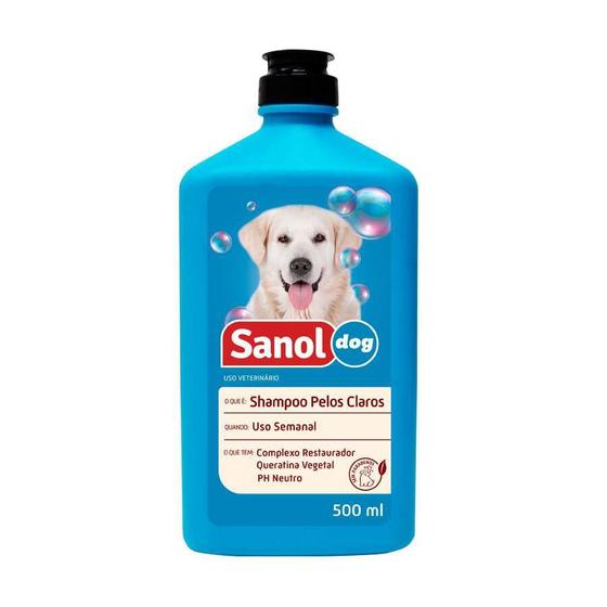 Imagem de Shampoo Sanol Dog para Cães de Pelos Claros - 500ml