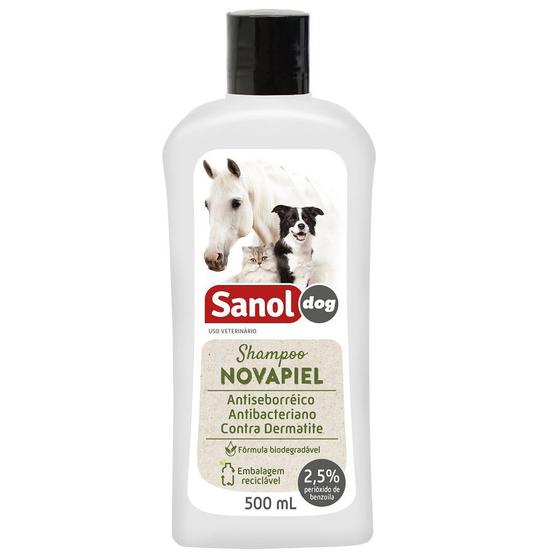 Imagem de Shampoo Sanol Novapiel Antisseborréico e Antibacteriano à base de Peróxido de Benzoila - Total Química (500 ml)
