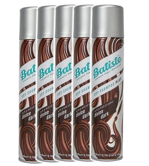 Imagem de Shampoo Seco Batiste Dark & Deep Brown 200ml - Pacote com 5 Unidades