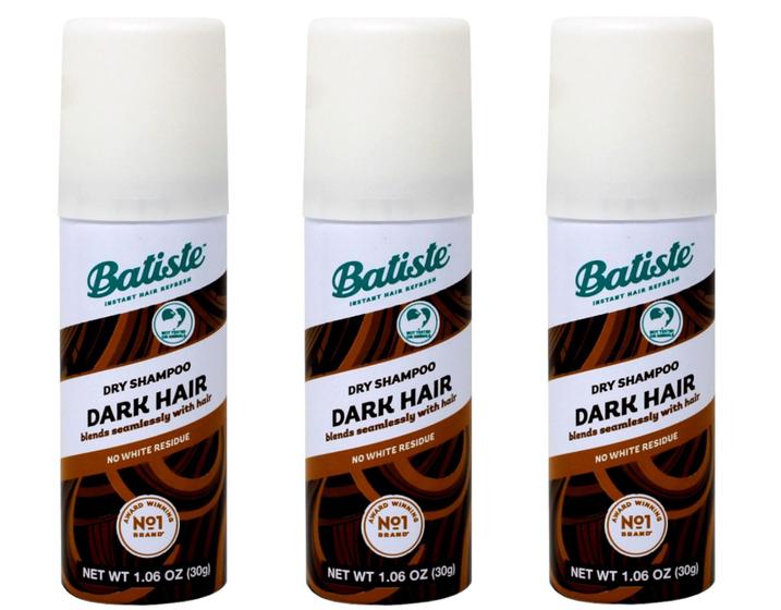 Imagem de Shampoo seco Batiste Dark Mini 30mL (pacote com 3)