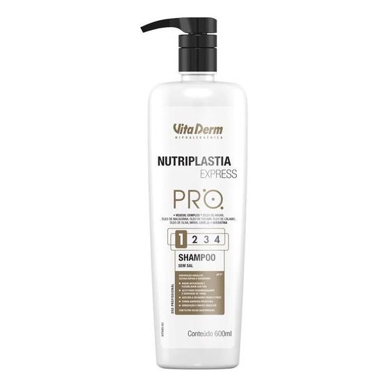 Imagem de Shampoo Sem Sal Nutriplastia Express Pro Vita Derm 600Ml