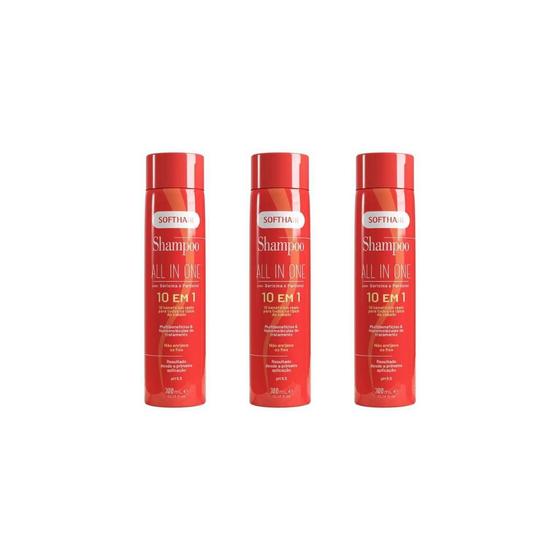 Imagem de Shampoo Soft Hair 300Ml All In One-Kit C/3Un