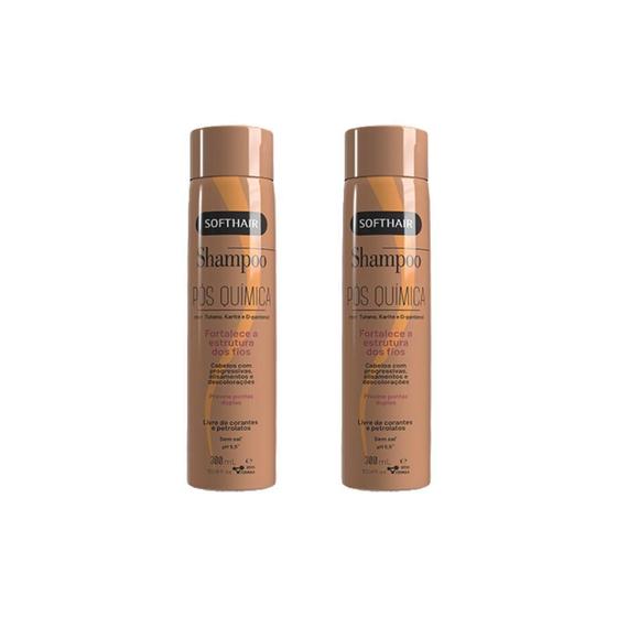 Imagem de Shampoo Soft Hair 300Ml Pos Quimica - Kit Com 2Un
