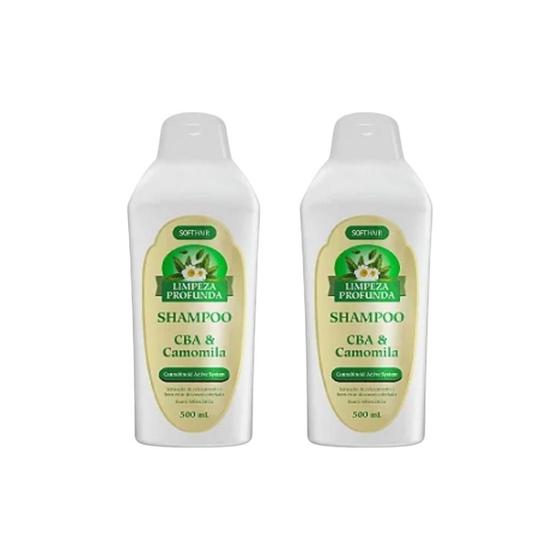 Imagem de Shampoo Soft Hair 500Ml Limpeza Profunda Cba E Camomila-2Un