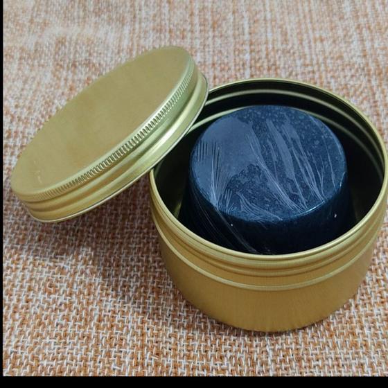 Shampoo Sólido Barra de Carvão Ativado 70g + Porta shampoo Vida