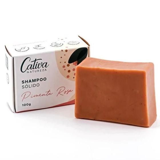 Imagem de Shampoo sólido pimenta rosa - 100g cativa natureza