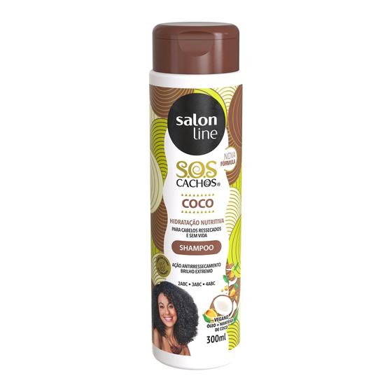 Imagem de Shampoo SOS Cachos Coco Tratamento Profundo Salon Line 300ml