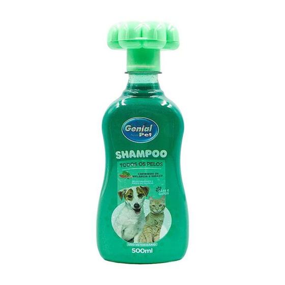 Imagem de Shampoo Todos Os Pelos Melancia e Babaçu 500ml - Genial Pet