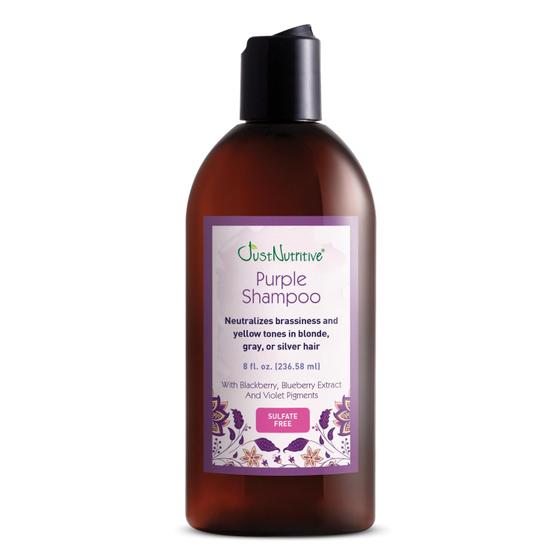 Imagem de Shampoo tonificante roxo Just Nutritive para cabelos loiros 240mL