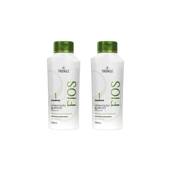 Imagem de Shampoo Triskle Fios de Porcelana 500ml Oleo de Coco-Kit 2un