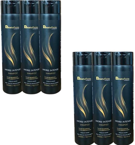 Imagem de SHAMPOO VEGANO HYDRA INTENSE OLEOS MAGNIFICOS 300 ML NATUFLORES  Kit 6un