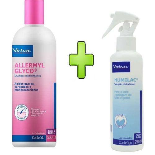 Shampoo Virbac Allermyl Glyco 500 Ml + Solução Dermatológica Humilac