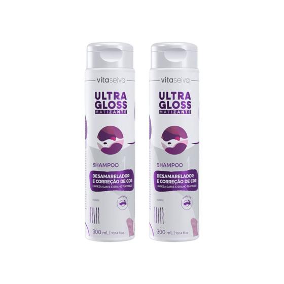 Imagem de Shampoo Vita Seiva Ultra Gloss Matizante 300ml - Kit C/ 2un