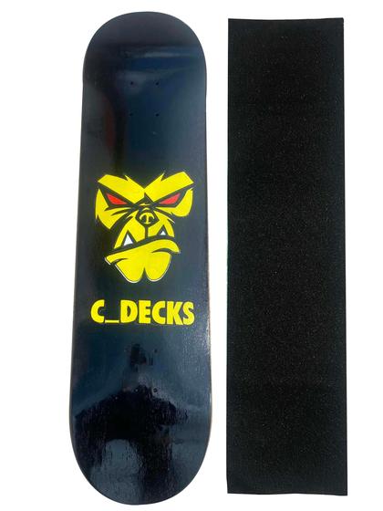 Imagem de Shape c decks fibergalss yellow monkey 8.2" + lixa nacional