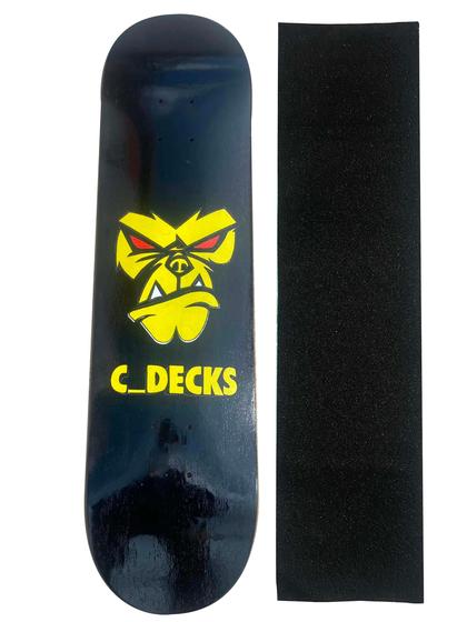Imagem de Shape c decks marfim premium yellow monkey 7.75"+ lixa nacional