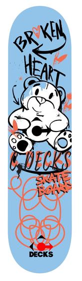 Imagem de Shape maple c_decks urso fundo azul 7.00" + lixa emborrachada