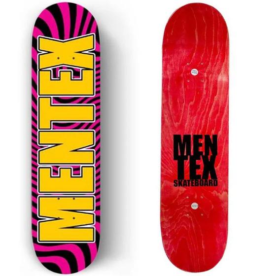 Imagem de Shape Profissional Maple Skate Mentex Lines Tag Yellow