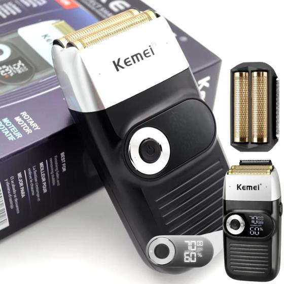 Imagem de Shaver Kemei Km 2026 Alta Performance Design Moderno USB