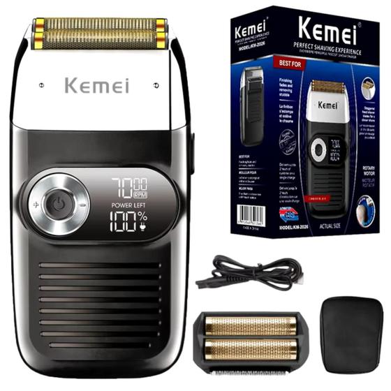 Imagem de Shaver Kemei Km 2026 Alta Potência Leve Design Slim