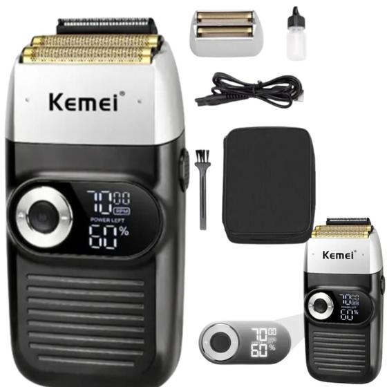 Imagem de Shaver Kemei Km 2026 Bivolt USB Compacto com Alta Durabilidade