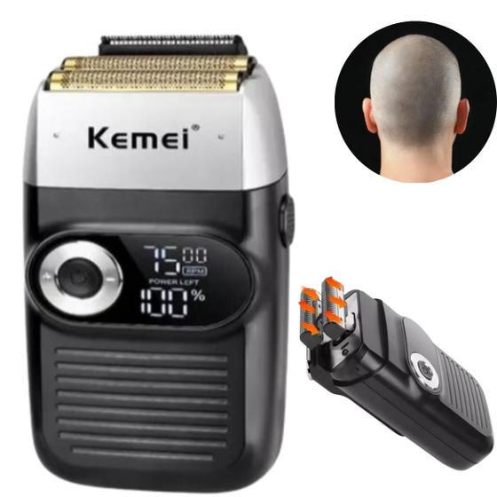 Imagem de Shaver Kemei Km 2026 Compacto Recarregável USB Alta Performance