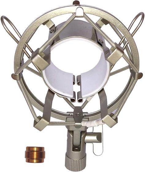 Imagem de Shockmount para microfones direcionais em metal cor champagne - f32 - 1 unidade
