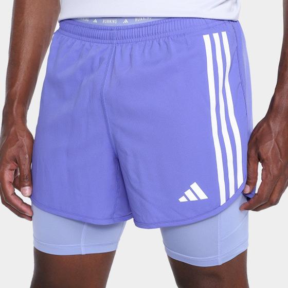 Imagem de Short Adidas Own The Run Excite 3 Stripes 2 in 1 Masculino