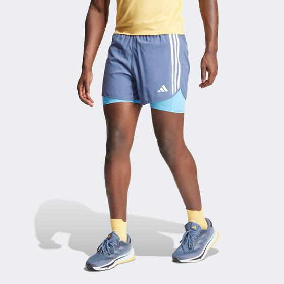 Imagem de Short Adidas Own The Run Excite 3 Stripes 2 in 1 Masculino