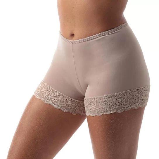 Imagem de Short Anagua Segunda Pele Feminino Com Renda Shortinho Adulto Nude Preto Branco Curto