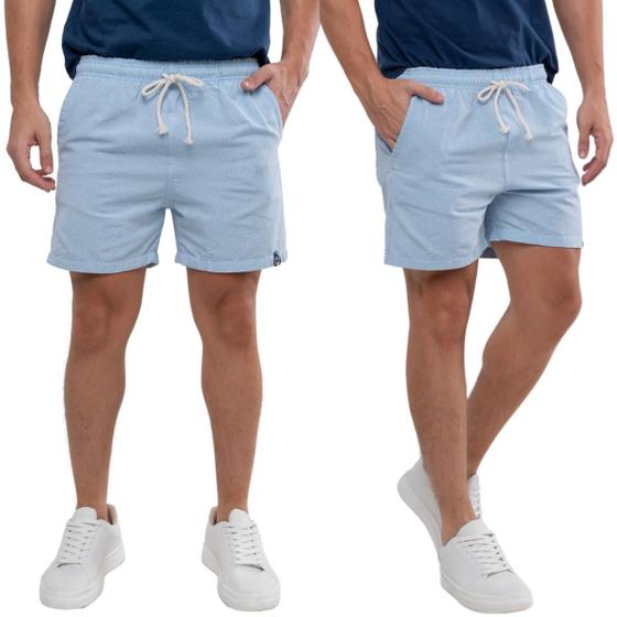 Imagem de Short Bermuda Masculina em Linho Mauricinho com bolsos 