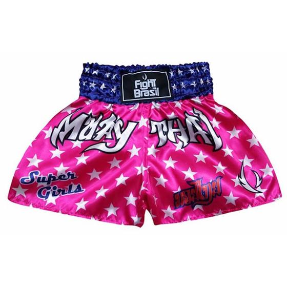 Imagem de Short Calção Muay Thai Super Girls - Infantil - Rosa