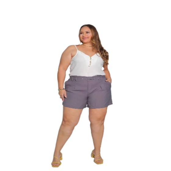 Imagem de Short Com Cinto Plus Size Tam G1 G2 G3