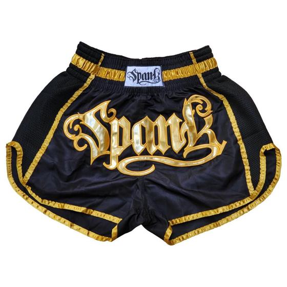 Imagem de Short de Muay Thai Spank All Black/Gold