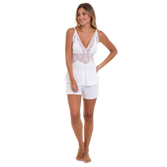 Imagem de Short Doll Com Renda Liganete Sepie 2209 Branco