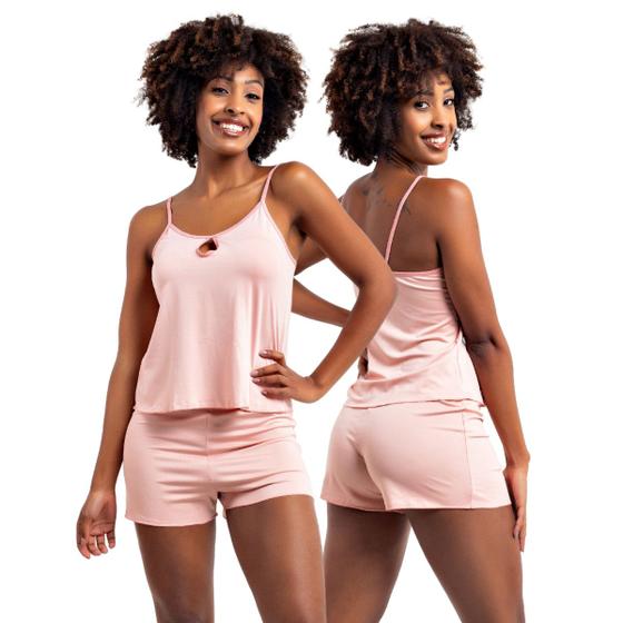 Imagem de Short Doll Feminino Pijama de Dormir sem Bojo Curto Viére