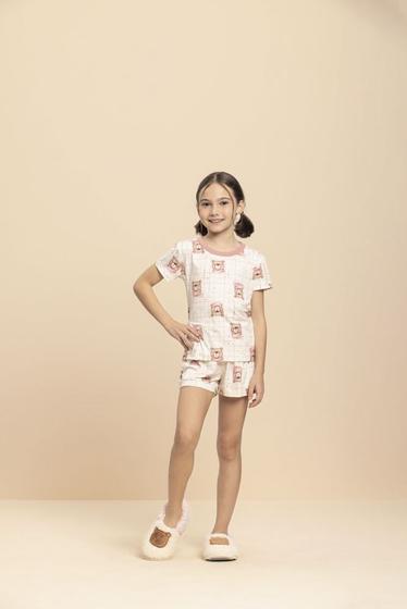 Imagem de Short Doll Infantil Teddy Quentinho em Malha Peach- Lua Encantada