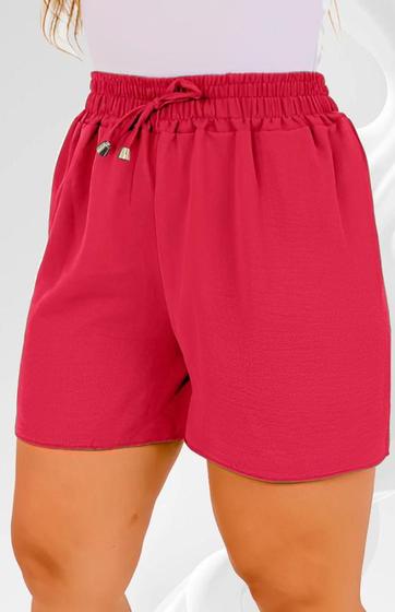 Imagem de Short Duna Sem Bolso Com Laço Não Amassa Confortável 3429
