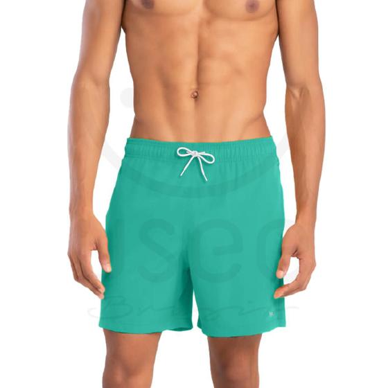 Imagem de Short Elastano Liso Masculino Moda Praia e Piscina Macio Mash